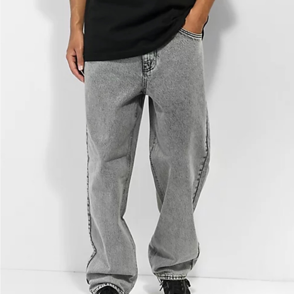 Empyre Loose Fit Scramble Grey Skate Jeans